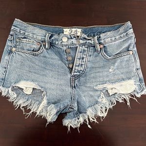 Free People Loving Good Vibrations Cutoffs jean shorts